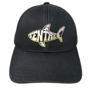 Tentree Snapback Cap Black One Size Adjustable Embroidered Vented Holes 6 Panel